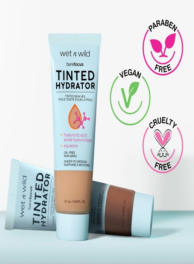 wet n wild Bare Focus Tinted Hydrator Tinted Skin Veil, Lightweight Buildable Coverage with Hyaluronic Acid & Vegan Squalane, Semi-Matte Finish, Cruelty-Free - Light - Image 3