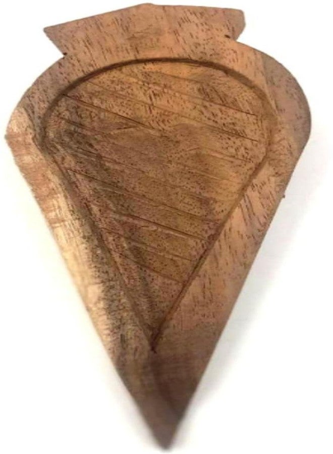 SHLINCO Traditional Khajoor Wooden Mould for Prasad Making, Brown Kitchen Baking Tool - Image 1