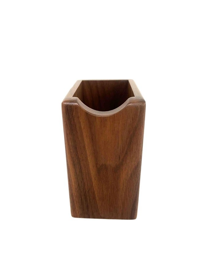 CJFNDFA Wooden Pencil and Pen Holder for Desk - Eco Natural Color Desk Organizer Cup, 3.9x2.9x2.9inches Wood Desktop Stand - Image 1