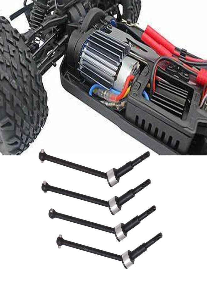 Dilwe RC Front Rear Drive Shaft, 4pcs RC Front Rear CVD Drive Shaft Kit Steel for RedCat Blackout XTE XBE SC Series 1/10, RC Metal CVD Drive Shaft Joint Front Rear Set - Image 4