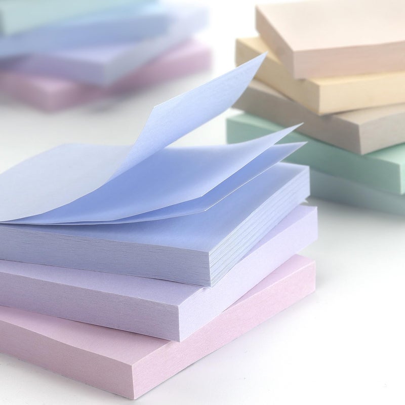 Winner Aura Sticky Notes 3x3 inch, 8 Pads, Pastel Colors Self-Stick Pads, Self-Adhesive Sticky Notes, 8 Pads/Pack, 80 Sheets/Pad, Total 640 Sheets - Image 5