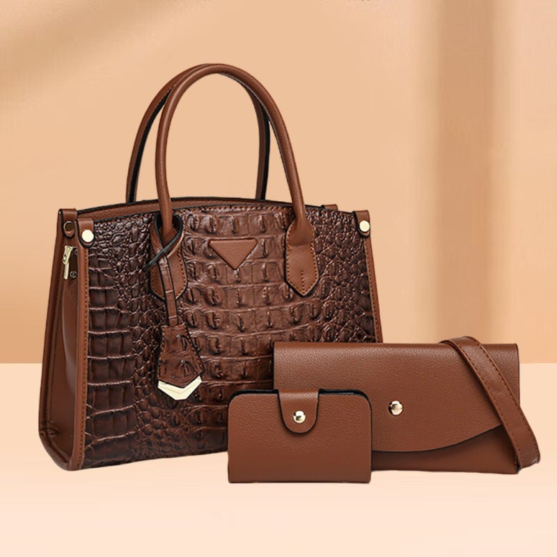 2025 New Fashion Shoulder Bag, Urban Simple Large-Capacity Handbag, Crocodile Pattern Women'S Crossbody Bag - Image 2