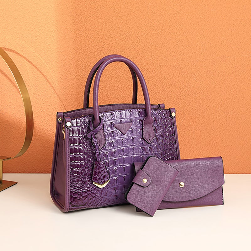 2025 New Fashion Shoulder Bag, Urban Simple Large-Capacity Handbag, Crocodile Pattern Women'S Crossbody Bag - Image 3