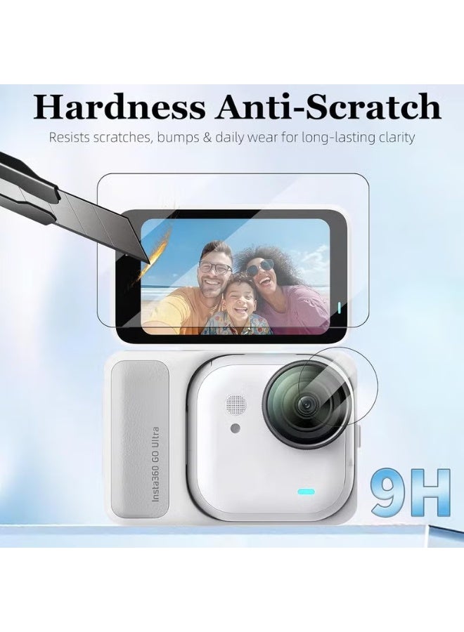 طقم حماية لكاميرا Insta360 GO Ultra، غطاء سيليكون كامل للجسم، غطاء عدسة سيليكون، واقي شاشة عدد 2، طقم ملحقات كاميرا الحركة - Image 5