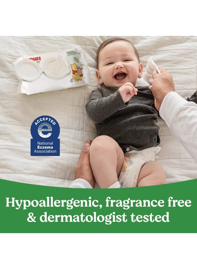 HUGGIES مناديل هاجيز الطبيعية للعناية بالبشرة الحساسة للأطفال، بدون رائحة، مضادة للحساسية، 99% ماء نقي، 9 عبوات قابلة للفتح (3 عبوات من 3)، 504 مناديل إجمالية (56 منديل لكل عبوة)، قد يختلف التغليف - Image 5