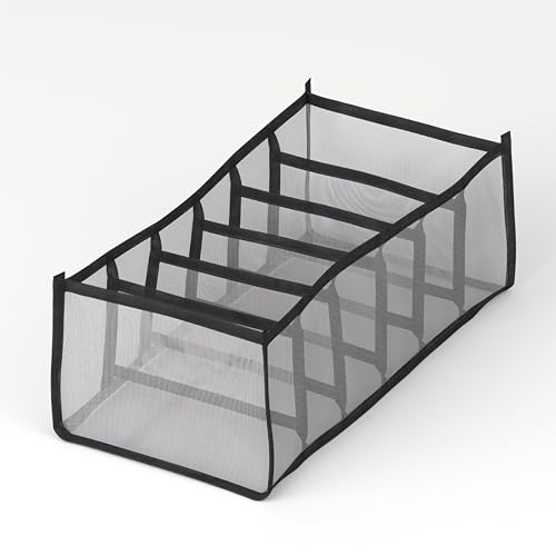 Lifelong Storage Organizer 6 Layers | Foldable Wardrobe & Almirah Organiser | Durable Nylon Mesh & Non-Woven Edges | Basket Organisers for Storing Clothes (LLCOG06, Grey) - Image 1