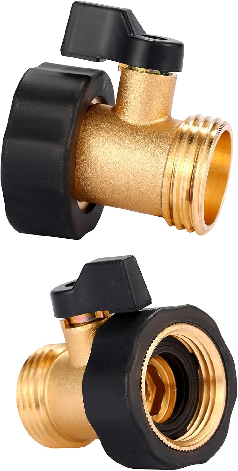 Sanpaint 3 Pack 3/4" Brass Garden Hose Shut Off Valve,1-Way Restricted-Flow Water Shut-Off, Fits 3/4 Inch Hose Connector - Image 5