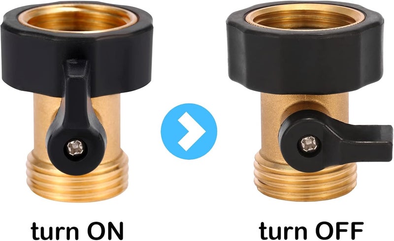 Sanpaint 3 Pack 3/4" Brass Garden Hose Shut Off Valve,1-Way Restricted-Flow Water Shut-Off, Fits 3/4 Inch Hose Connector - Image 4