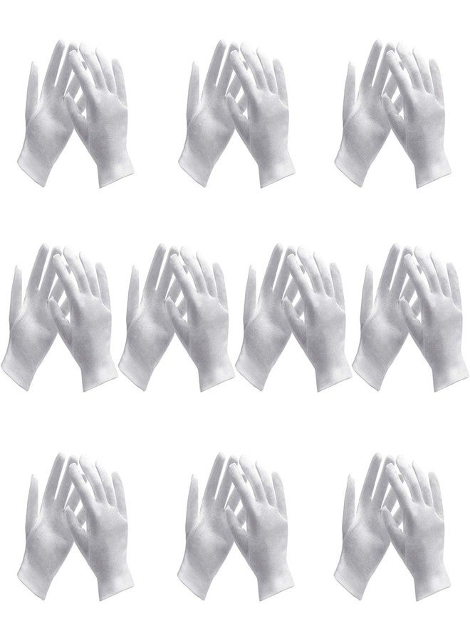 ENPOINT 10 Pairs Archival Photo Gloves, White Work Gloves for Handling Art Working Photography Womens Cloth Gloves Liners Bulk for Handling Jewelry, Film, Photo, Coin Metal Inspection Men & Women - Image 1