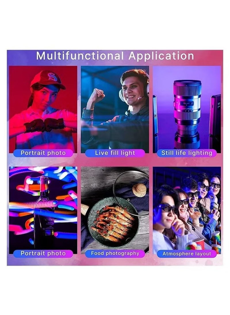 URBBKING W140 RGB Video Light, Portable LED Camera Light Panel 0-360 Full Color, CRI95+ 2500K-9000K Dimmable 20 Lighting Effects, 3100mAH Rechargeable LED Lighting for Photography, Video Conference, TikTok  - Image 4