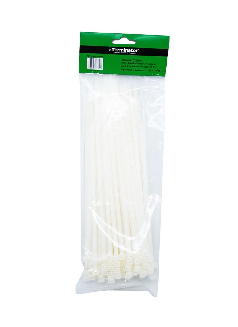 Terminator Terminator Cable Tie White Tct 4.8x250 Mm  - Image 1