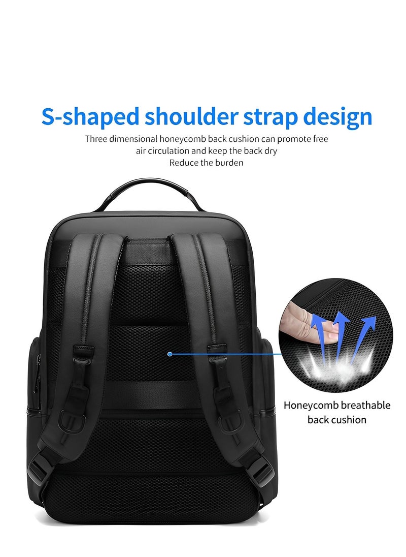 Skycare Skycare Large-Capacity Men's Laptop Backpack for Business Travel, with USB Charging Port -Waterproof and Multi-Functional  - Image 4