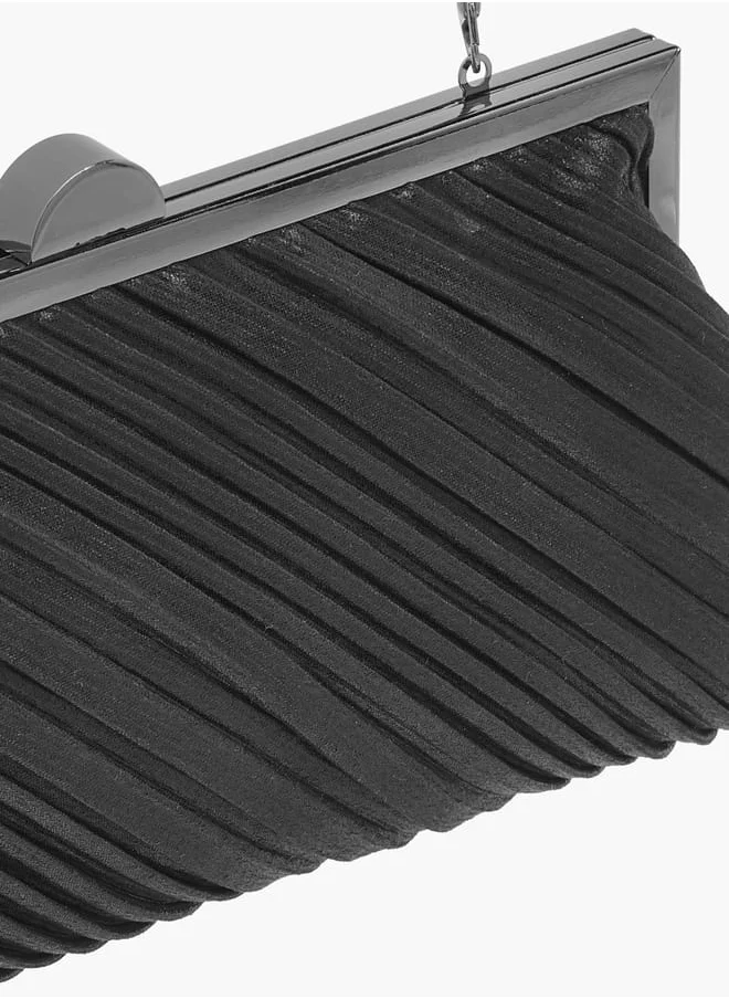 Celeste Women's Textured Clutch with Chain Strap Ramadan Collection