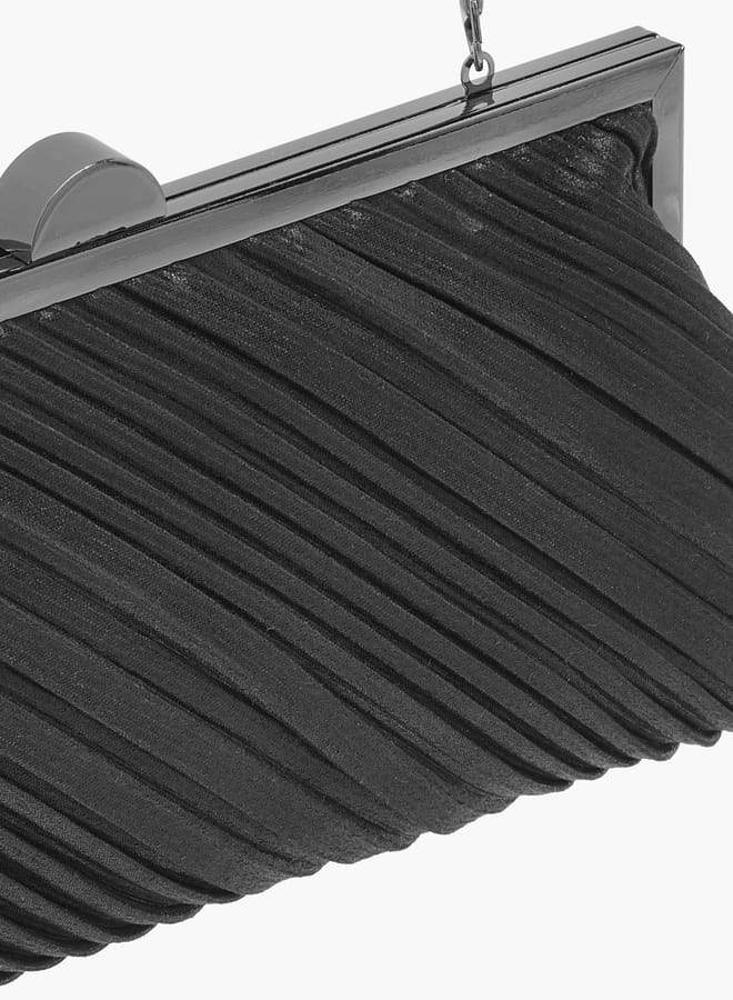 Celeste Women's Textured Clutch with Chain Strap  - Image 4