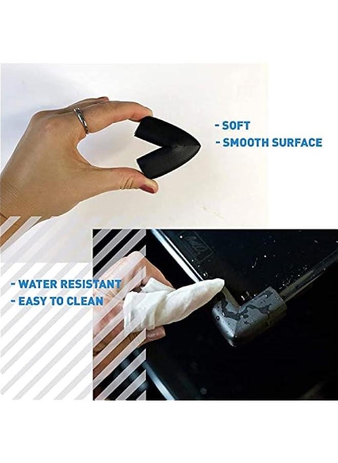 MOXO Corner Edge  Protector Soft Foam Strip Baby Proofing Guards Adhesive  Edges Protection Bumper Guards NonToxic and  for Table for Table Fireplace Countertop (black)  - Image 5