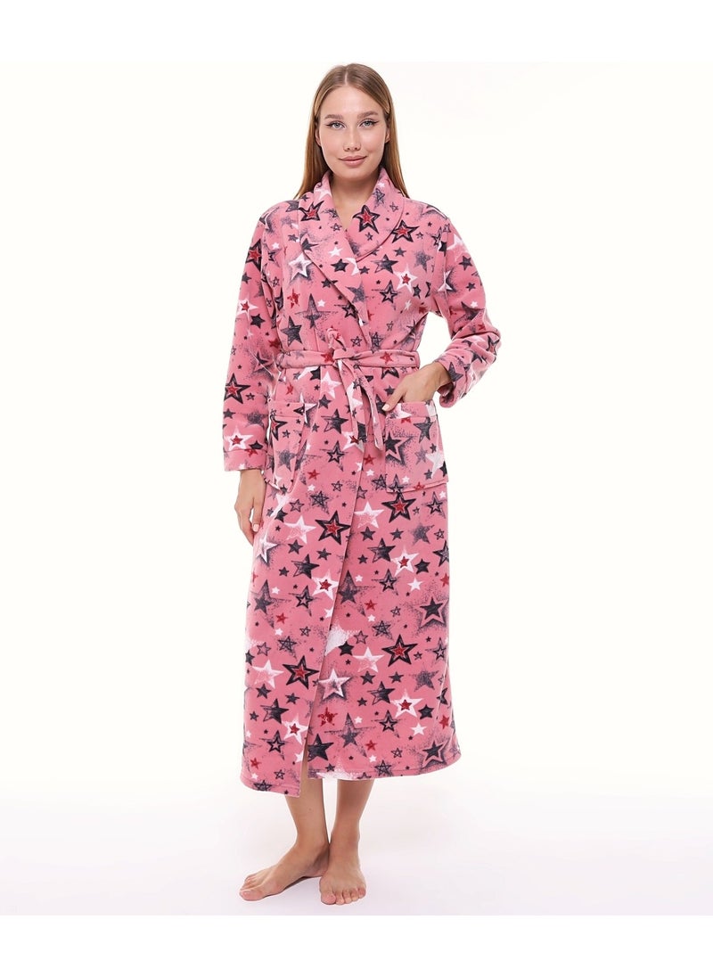 Likapa Long Shawl Collar Fleece Dressing Gown 226  - Image 1
