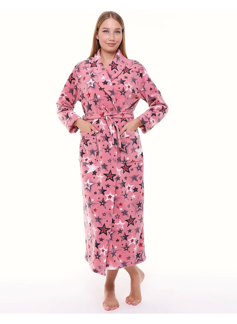 Likapa Long Shawl Collar Fleece Dressing Gown 226  - Image 2