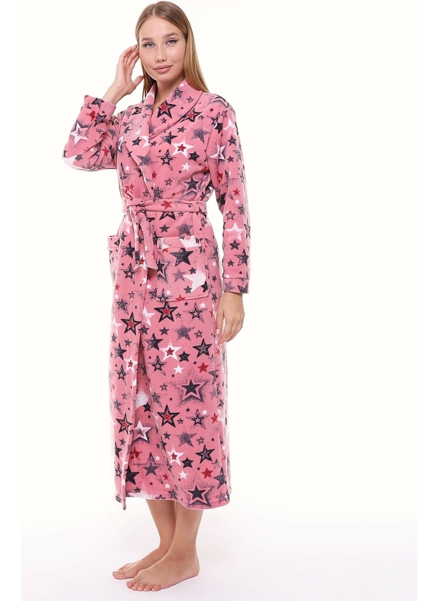 Likapa Long Shawl Collar Fleece Dressing Gown 226  - Image 3