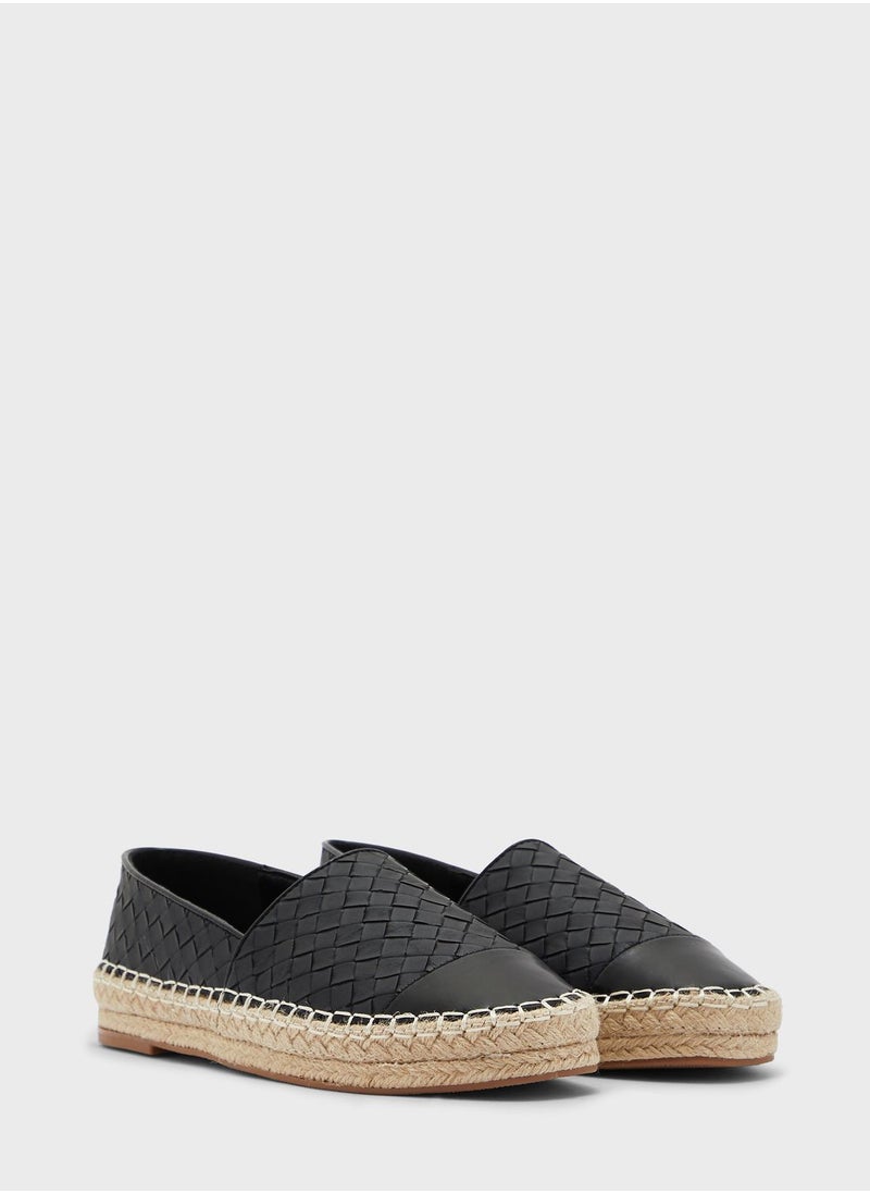 ELLA - Weaved Toe Cap Espadrille - Image 1