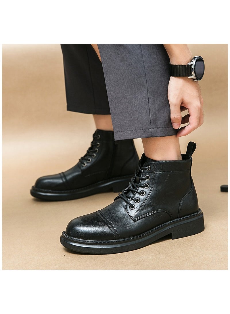 KUYING New Men's Casual Leather Boots - Image 2