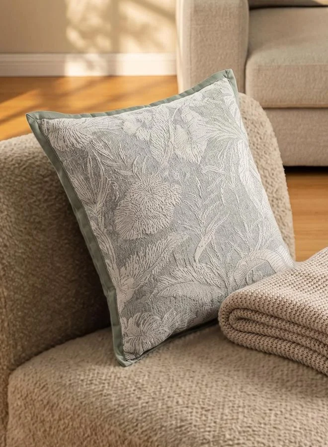 ستايلي غطاء وسادة بنقشة - 45x45 سم - رمادي
