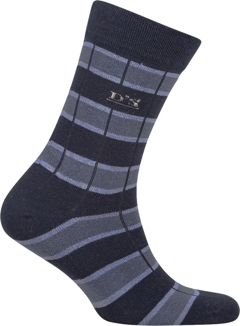 دي أس دامات Ds Damat Men's Cotton Socks Striped Black