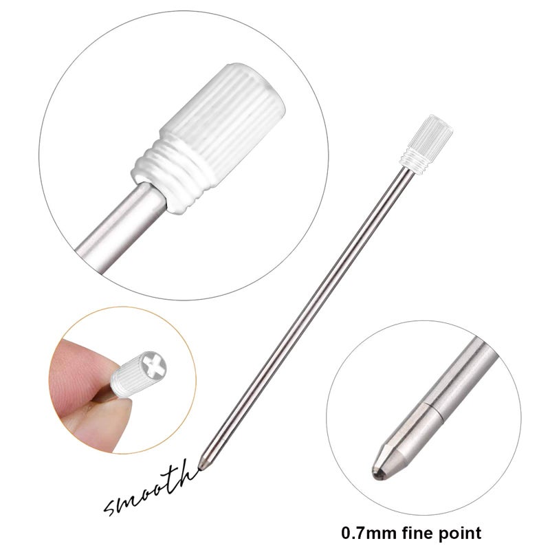 GS GLOWSEEN 2.75in Fine Point Ballpoint Pen Metal Refills for GS Glowseen Lighted-tip Pen/Led Pen Light-Black Ink -Pack of 12 - Image 3