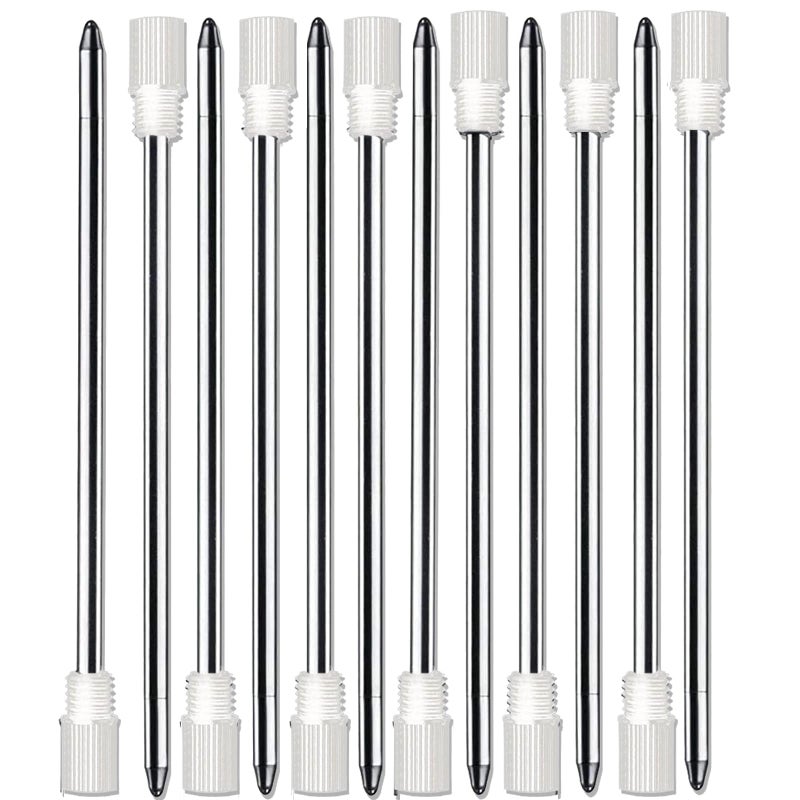 GS GLOWSEEN 2.75in Fine Point Ballpoint Pen Metal Refills for GS Glowseen Lighted-tip Pen/Led Pen Light-Black Ink -Pack of 12 - Image 1