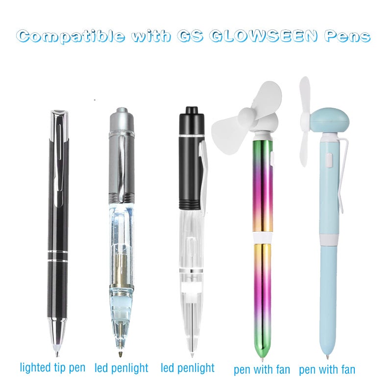 GS GLOWSEEN 2.75in Fine Point Ballpoint Pen Metal Refills for GS Glowseen Lighted-tip Pen/Led Pen Light-Black Ink -Pack of 12 - Image 4