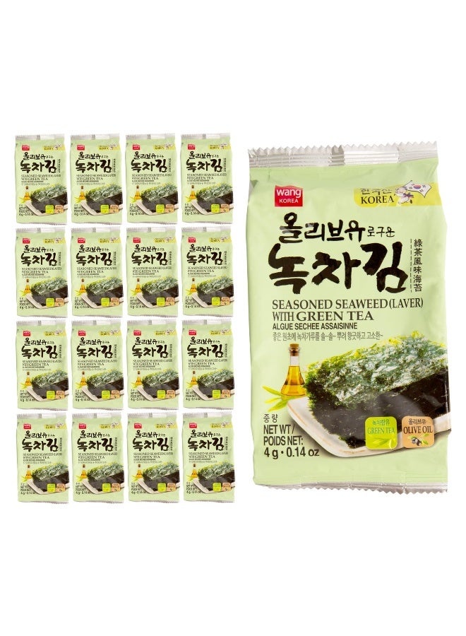 Wang Le Uni Wang Seaweed Green Tea Laver 24 X (3 X 0.14 Oz) - Image 1