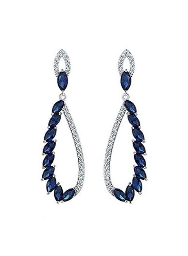 YouBella أقراط يوبلا للمجوهرات - أقراط عصرية للفتيات والنساء (زرقاء) - Image 1