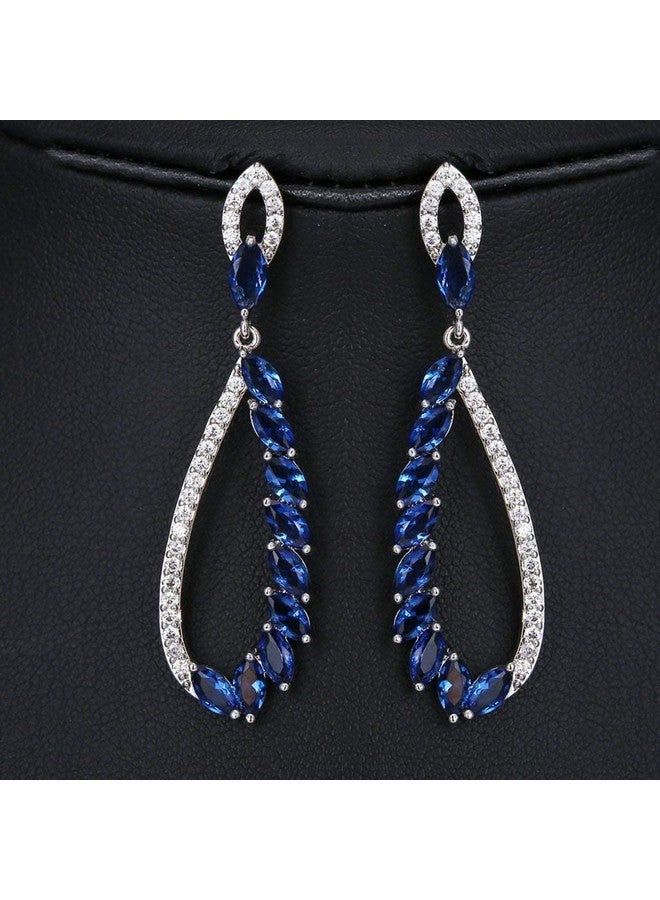 YouBella أقراط يوبلا للمجوهرات - أقراط عصرية للفتيات والنساء (زرقاء) - Image 2