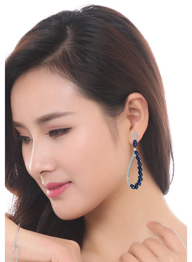 YouBella أقراط يوبلا للمجوهرات - أقراط عصرية للفتيات والنساء (زرقاء) - Image 4