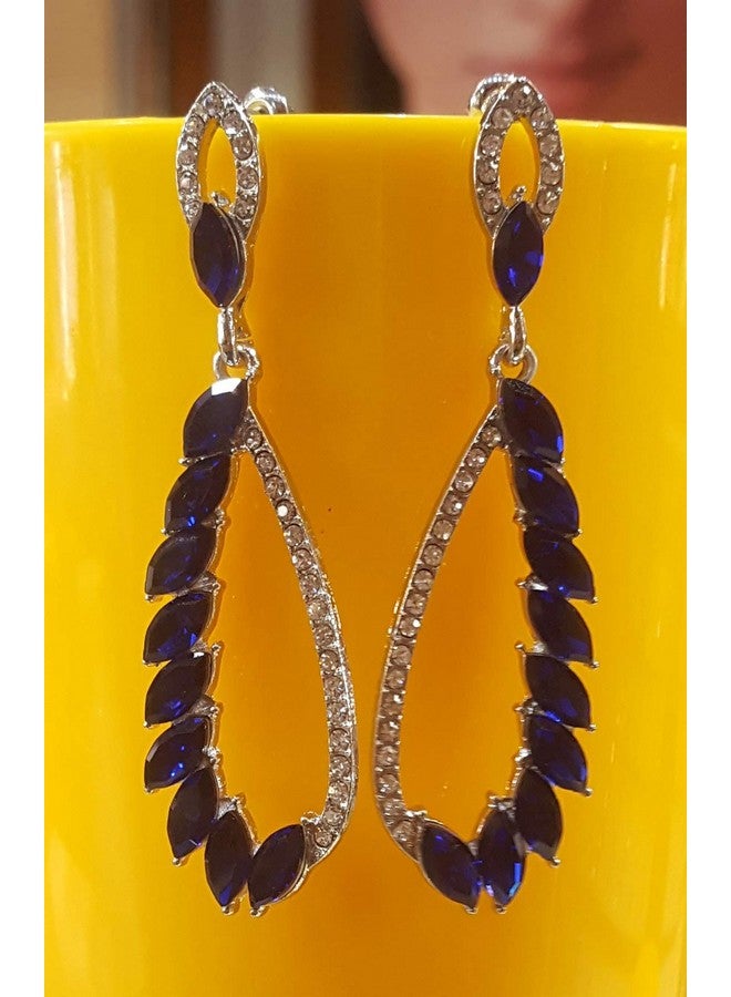 YouBella أقراط يوبلا للمجوهرات - أقراط عصرية للفتيات والنساء (زرقاء) - Image 3