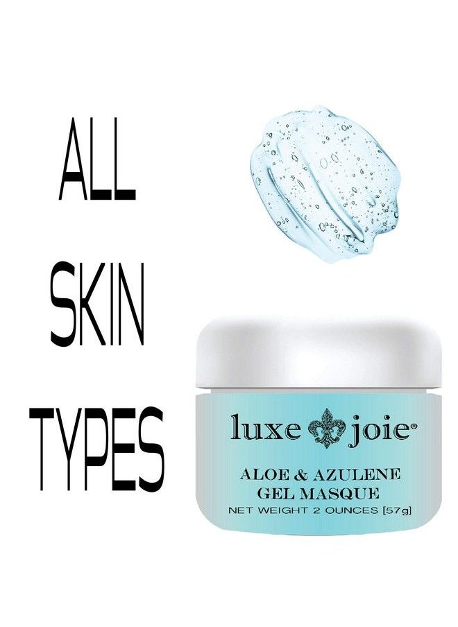 LuxeJoie - Aloe & Azulene Gel Masque Facial Hydrating Healing Mask Hyaluronic Acid Lavender Green Tea Men Womens - Image 1