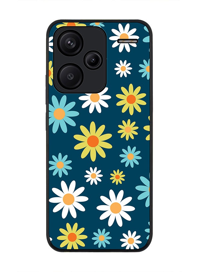 Stylizedd Rugged Black Edge Case for Xiaomi Redmi Note 13 Pro Plus, Slim fit Case Flexible Anti Drop TPU Gel Thin Cover -  Pick A Daisy - Image 1