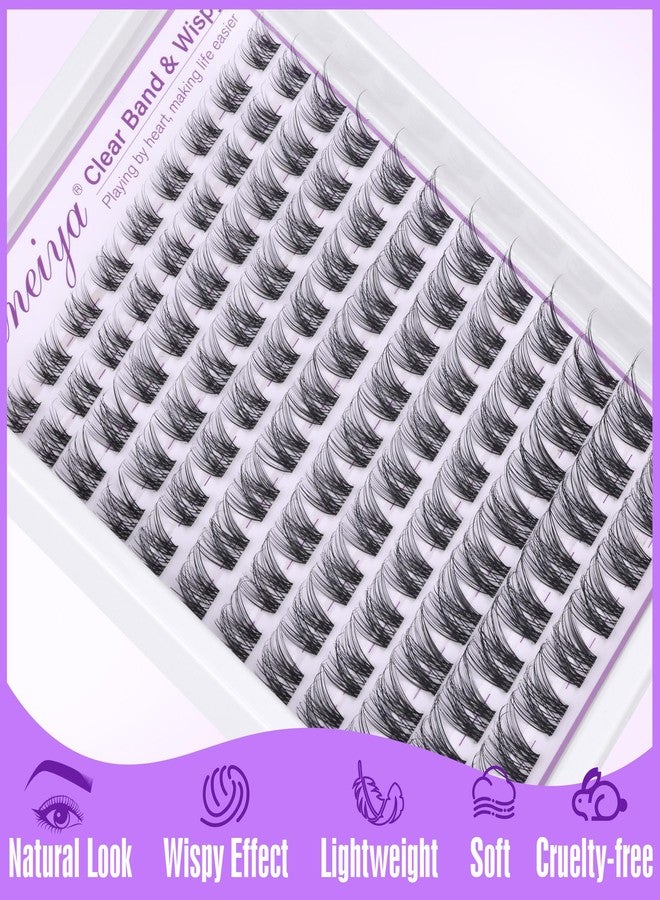 Geeneiya Clear Band Natural Lash Clusters Kit Wispy Eyelash Clusters 10-16mm Lash Extension Kit CC Curl Invisible Band Eyelashes Extensions with Bond and Seal Lash Glue and Tweezers DIY at Home by Geeneiya - Image 5