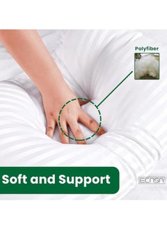 House One Strip Hotel Pillow Microfiber - White - 75x50 cm  - Image 2