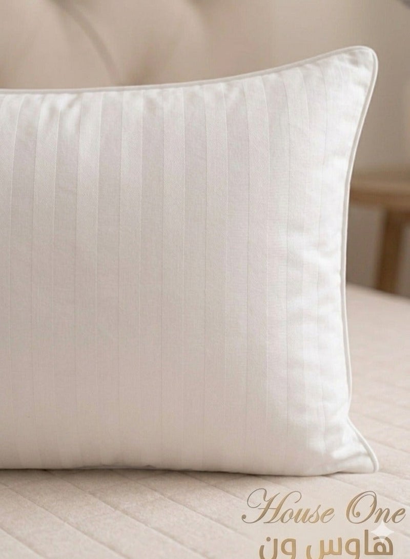 House One Strip Hotel Pillow Microfiber - White - 75x50 cm - Image 4