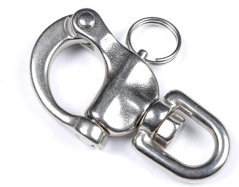 Mxeol Swivel Eye Snap Shackle Quick Release Bail Rigging Sailing Boat Marine Stainless Steel Clip - Image 2