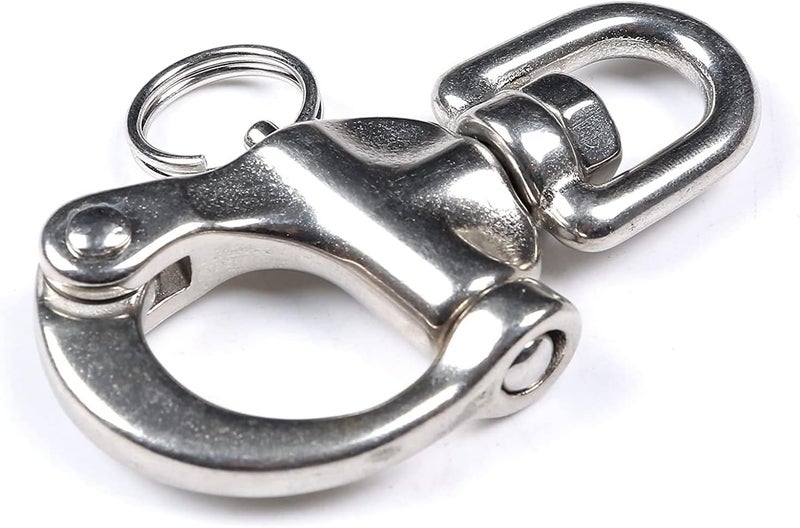 Mxeol Swivel Eye Snap Shackle Quick Release Bail Rigging Sailing Boat Marine Stainless Steel Clip - Image 4