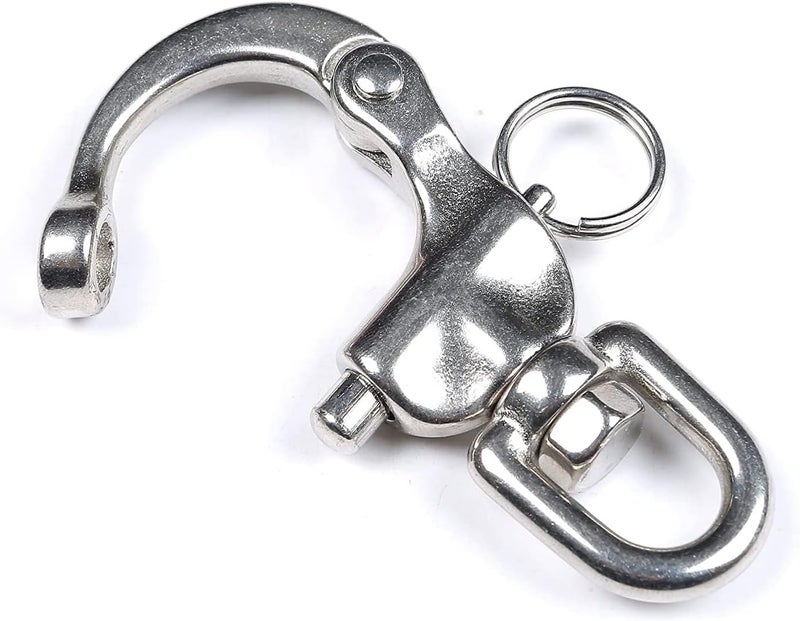 Mxeol Swivel Eye Snap Shackle Quick Release Bail Rigging Sailing Boat Marine Stainless Steel Clip - Image 3