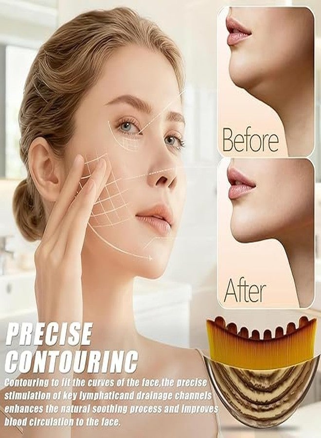 JAMBUVANTI 1Pack,Contour Face Brush for Lymphatic Drainage, Ergonomically Designed to Fit The Skin Jawline and Chin Sculpting, Reduce Puffiness, Precision Contour Desighn, Ultra Soft Bristles. - Image 2
