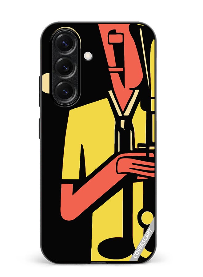 VR CREATIVE Protective Case Cover For Samsung Galaxy S25 Jazz Trumpeter Design Multicolour