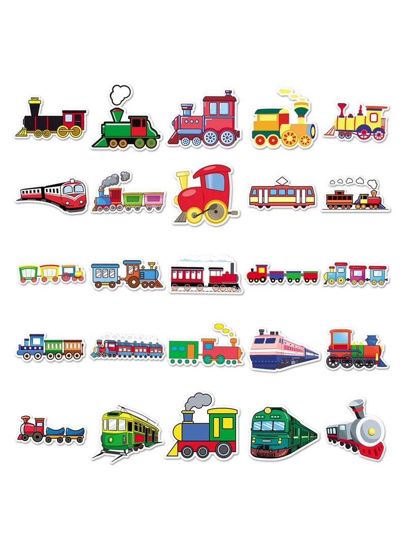 50pcs Train Stickers Lovely Kids Boys Girls Stickers Cartoon Trains Waterproof Vinyl Stickers Decals for Water Bottles Laptop Computer Phone Luggage Guitar Bike Notebook - Image 3