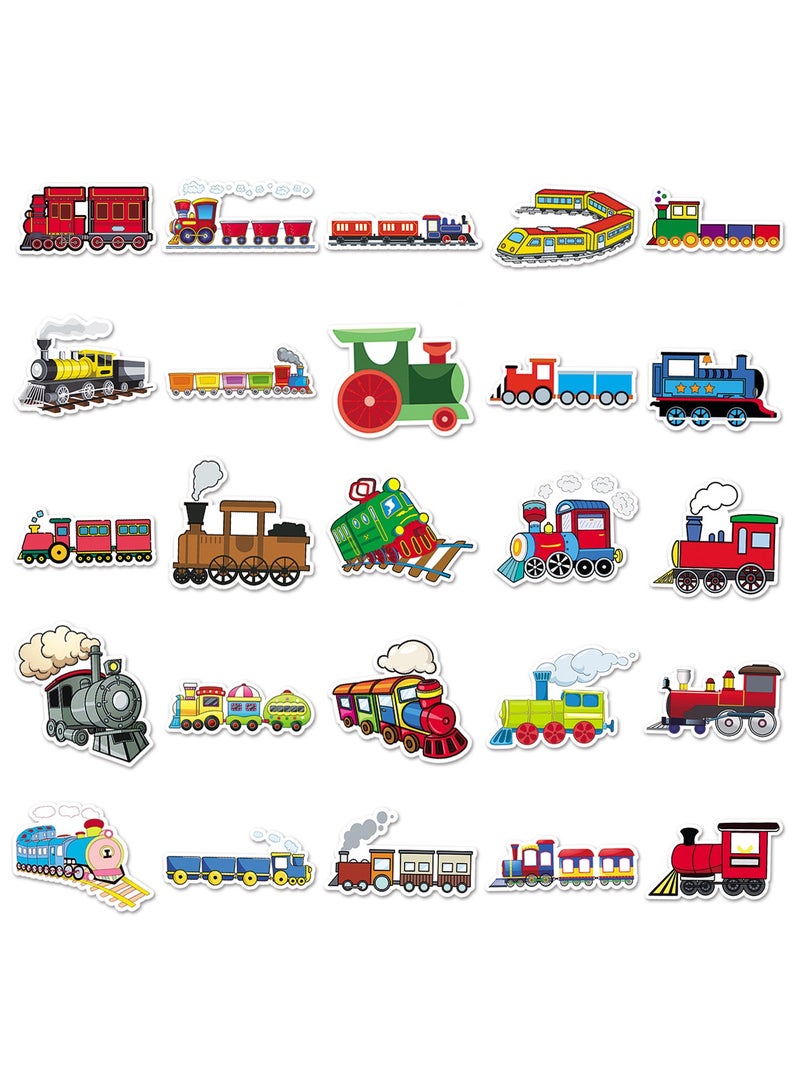 50pcs Train Stickers Lovely Kids Boys Girls Stickers Cartoon Trains Waterproof Vinyl Stickers Decals for Water Bottles Laptop Computer Phone Luggage Guitar Bike Notebook - Image 2