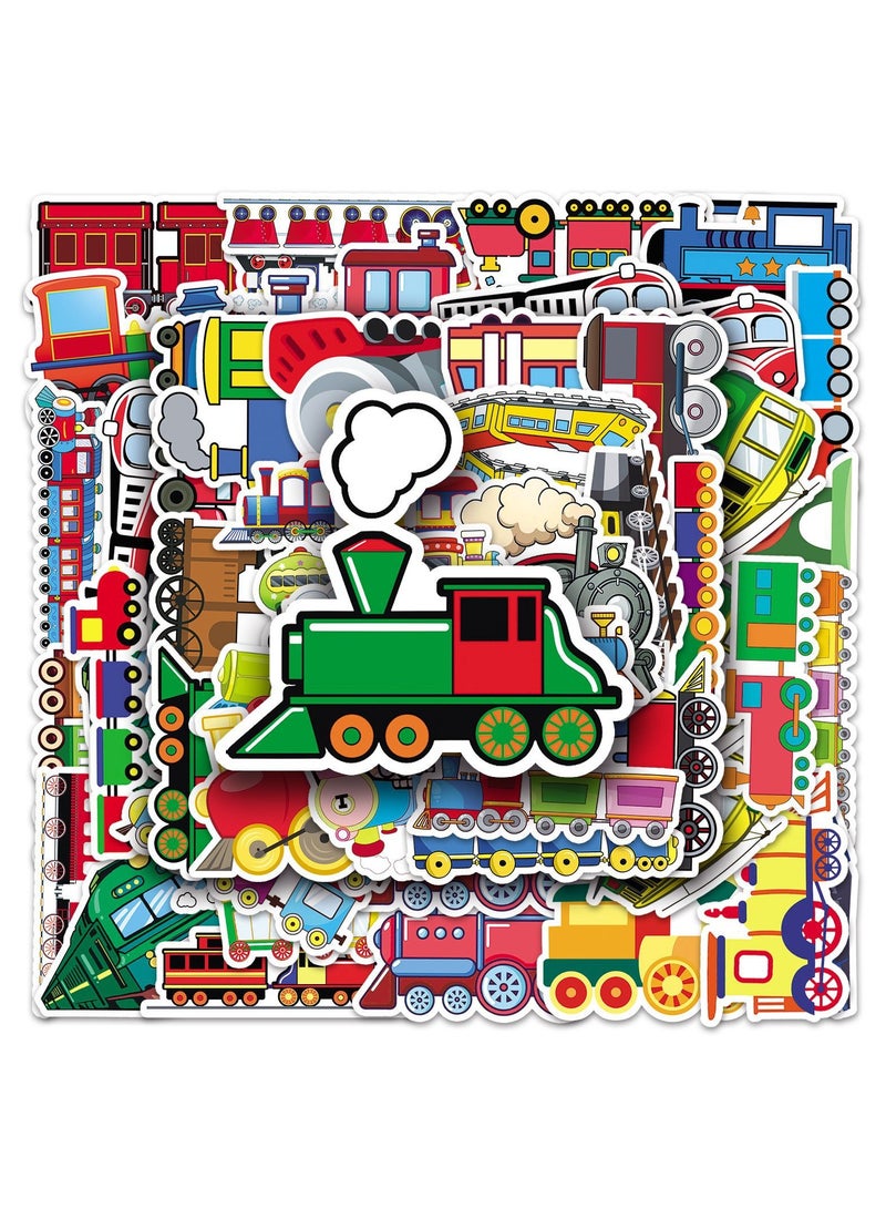 50pcs Train Stickers Lovely Kids Boys Girls Stickers Cartoon Trains Waterproof Vinyl Stickers Decals for Water Bottles Laptop Computer Phone Luggage Guitar Bike Notebook - Image 4