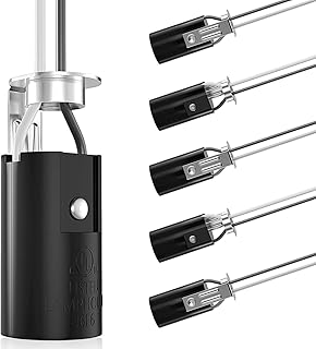 DiCUNO E12 Lamp Holder with 8 Inch Wire Lead, Candelabra Base Light Socket for E12 Incandescent LED Light Bulb, UL - Image 1