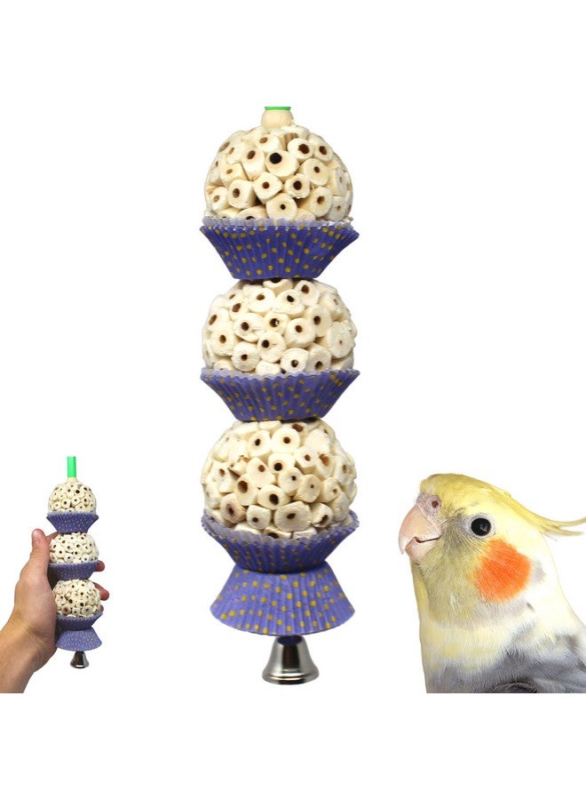 Bonka Bird Toys Bonka Bird Toys 2366 Three Mini Cakes Small Medium Bird Toy Natural Sola Cupcake Chew Shred Forage Cockatiel Parakeet Conure and Other Similar Birds - Image 1