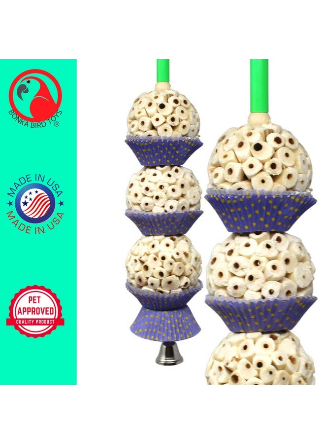Bonka Bird Toys Bonka Bird Toys 2366 Three Mini Cakes Small Medium Bird Toy Natural Sola Cupcake Chew Shred Forage Cockatiel Parakeet Conure and Other Similar Birds - Image 5